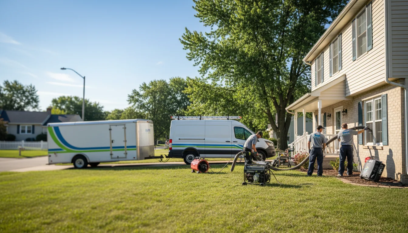 Flooded Basement Restoration And Cleanup With Repair in Scottsburg, IN near me